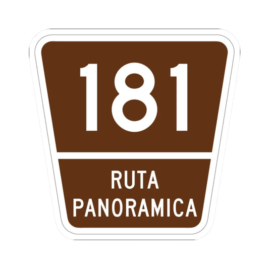 PR old scenic route 181 (Puerto Rico) (Road Sign) STICKER Vinyl Kiss-Cut Decal 2 Inch White - The Sticker Space