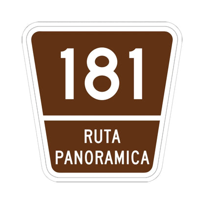 PR old scenic route 181 (Puerto Rico) (Road Sign) STICKER Vinyl Kiss-Cut Decal 6 Inch White - The Sticker Space