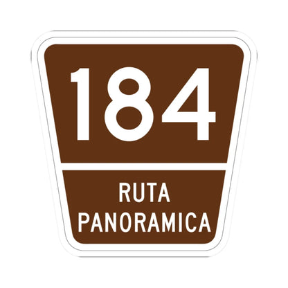 PR old scenic route 184 (Puerto Rico) (Road Sign) STICKER Vinyl Kiss-Cut Decal 2 Inch White - The Sticker Space