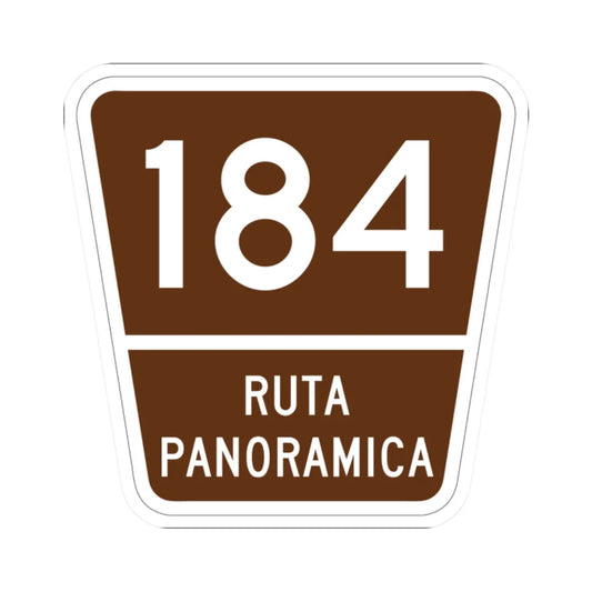 PR old scenic route 184 (Puerto Rico) (Road Sign) STICKER Vinyl Kiss-Cut Decal 2 Inch White - The Sticker Space