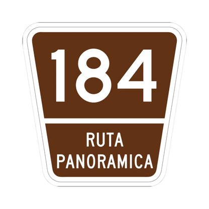 PR old scenic route 184 (Puerto Rico) (Road Sign) STICKER Vinyl Kiss-Cut Decal 3 Inch White - The Sticker Space