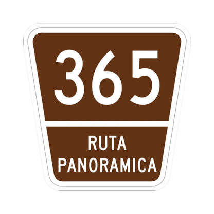 PR old scenic route 365 (Puerto Rico) (Road Sign) STICKER Vinyl Kiss-Cut Decal 2 Inch White - The Sticker Space