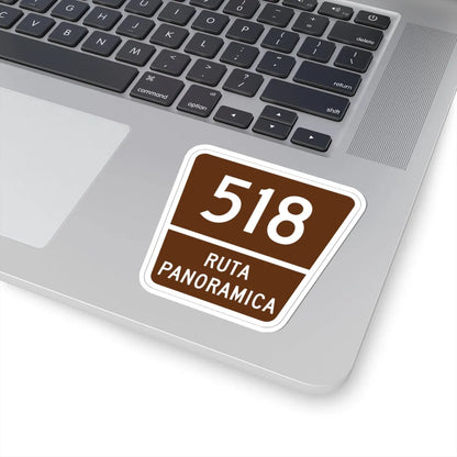 PR old scenic route 518 (Puerto Rico) (Road Sign) STICKER Vinyl Kiss-Cut Decal - The Sticker Space
