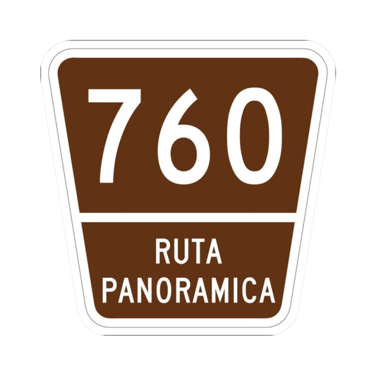 PR old scenic route 760 (Puerto Rico) (Road Sign) STICKER Vinyl Kiss-Cut Decal 2 Inch White - The Sticker Space