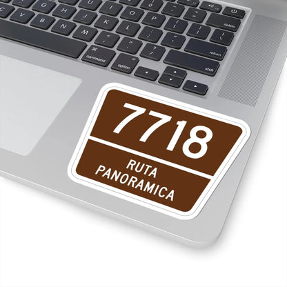 PR old scenic route 7718 (Puerto Rico) (Road Sign) STICKER Vinyl Kiss-Cut Decal - The Sticker Space