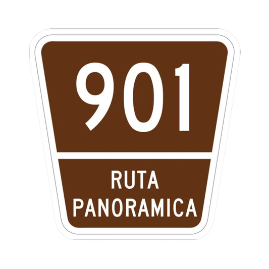 PR old scenic route 901 (Puerto Rico) (Road Sign) STICKER Vinyl Kiss-Cut Decal 2 Inch White - The Sticker Space
