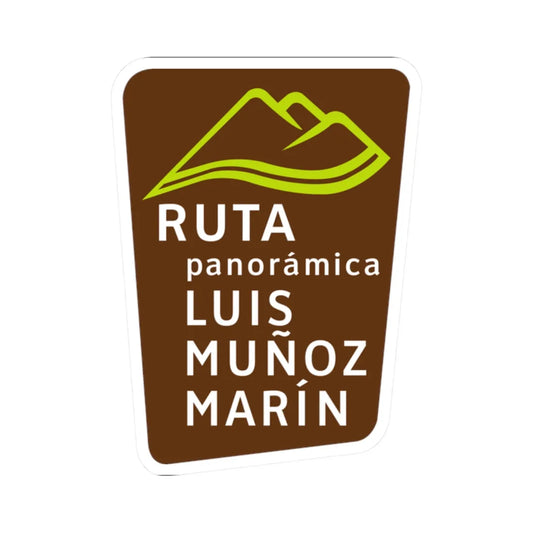 PR scenic route (Puerto Rico) (Road Sign) STICKER Vinyl Kiss-Cut Decal 2 Inch White - The Sticker Space