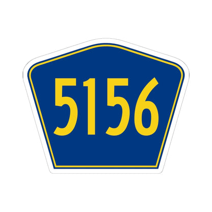 PR secondary 5156 (Puerto Rico) (Road Sign) STICKER Vinyl Kiss-Cut Decal 6 Inch White - The Sticker Space