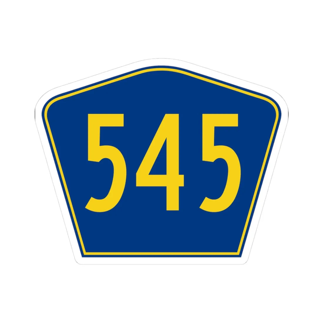 PR secondary 545 (Puerto Rico) (Road Sign) STICKER Vinyl Kiss-Cut Decal 3 Inch White - The Sticker Space