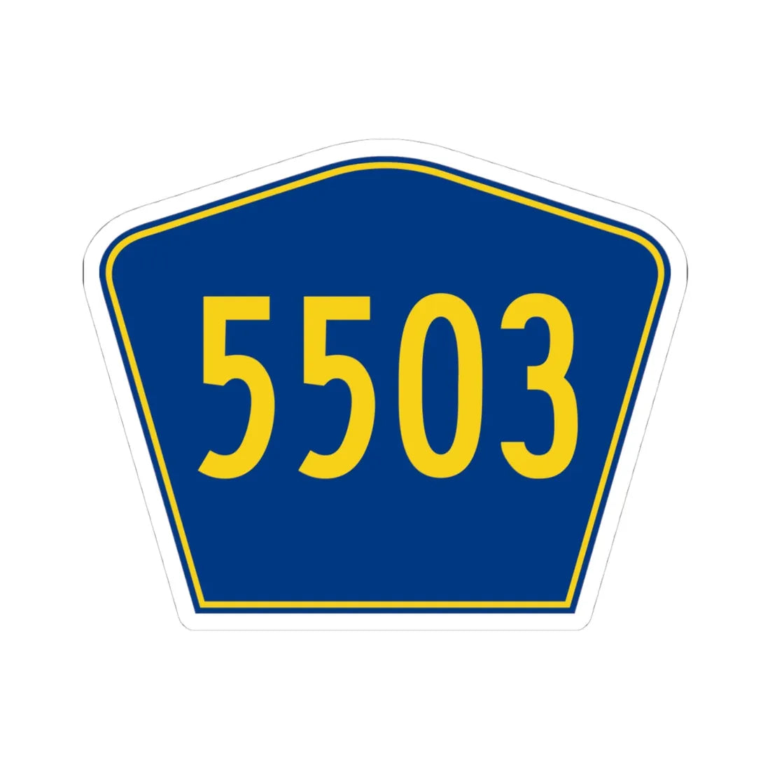 PR secondary 5503 (Puerto Rico) (Road Sign) STICKER Vinyl Kiss-Cut Decal 4 Inch White - The Sticker Space