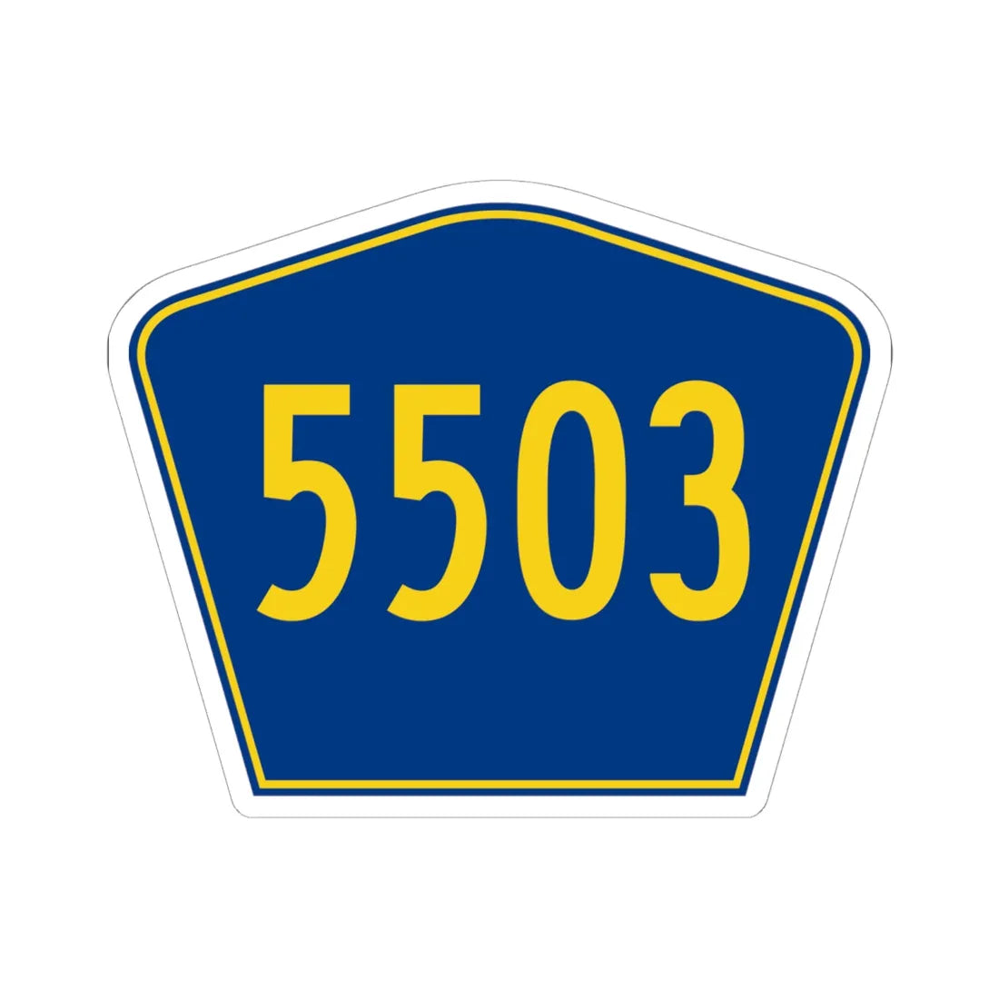 PR secondary 5503 (Puerto Rico) (Road Sign) STICKER Vinyl Kiss-Cut Decal 6 Inch White - The Sticker Space