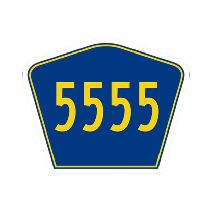 PR secondary 5555 (Puerto Rico) (Road Sign) STICKER Vinyl Kiss-Cut Decal 2 Inch White - The Sticker Space