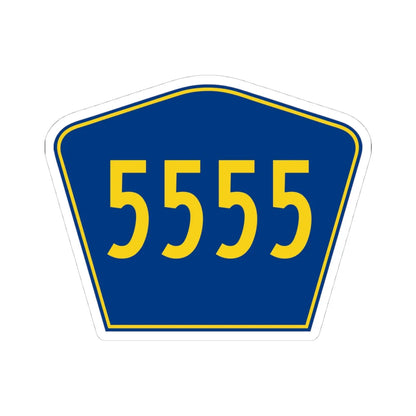 PR secondary 5555 (Puerto Rico) (Road Sign) STICKER Vinyl Kiss-Cut Decal 4 Inch White - The Sticker Space