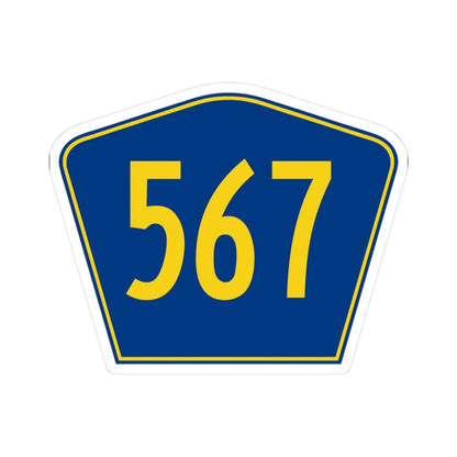 PR secondary 567 (Puerto Rico) (Road Sign) STICKER Vinyl Kiss-Cut Decal 3 Inch White - The Sticker Space