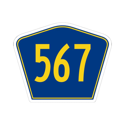 PR secondary 567 (Puerto Rico) (Road Sign) STICKER Vinyl Kiss-Cut Decal 6 Inch White - The Sticker Space