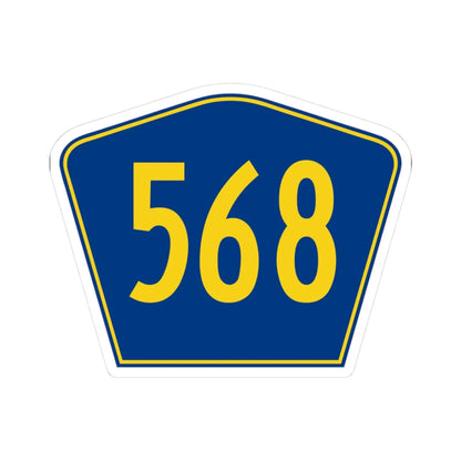 PR secondary 568 (Puerto Rico) (Road Sign) STICKER Vinyl Kiss-Cut Decal 3 Inch White - The Sticker Space