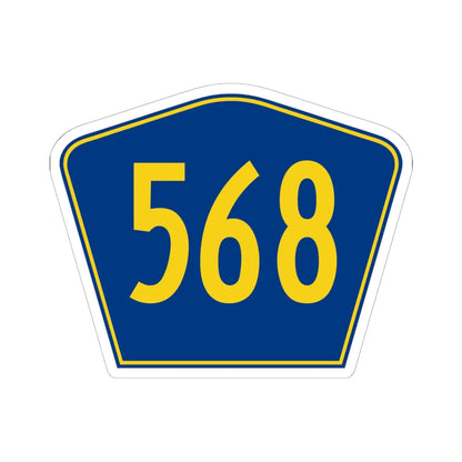 PR secondary 568 (Puerto Rico) (Road Sign) STICKER Vinyl Kiss-Cut Decal 6 Inch White - The Sticker Space