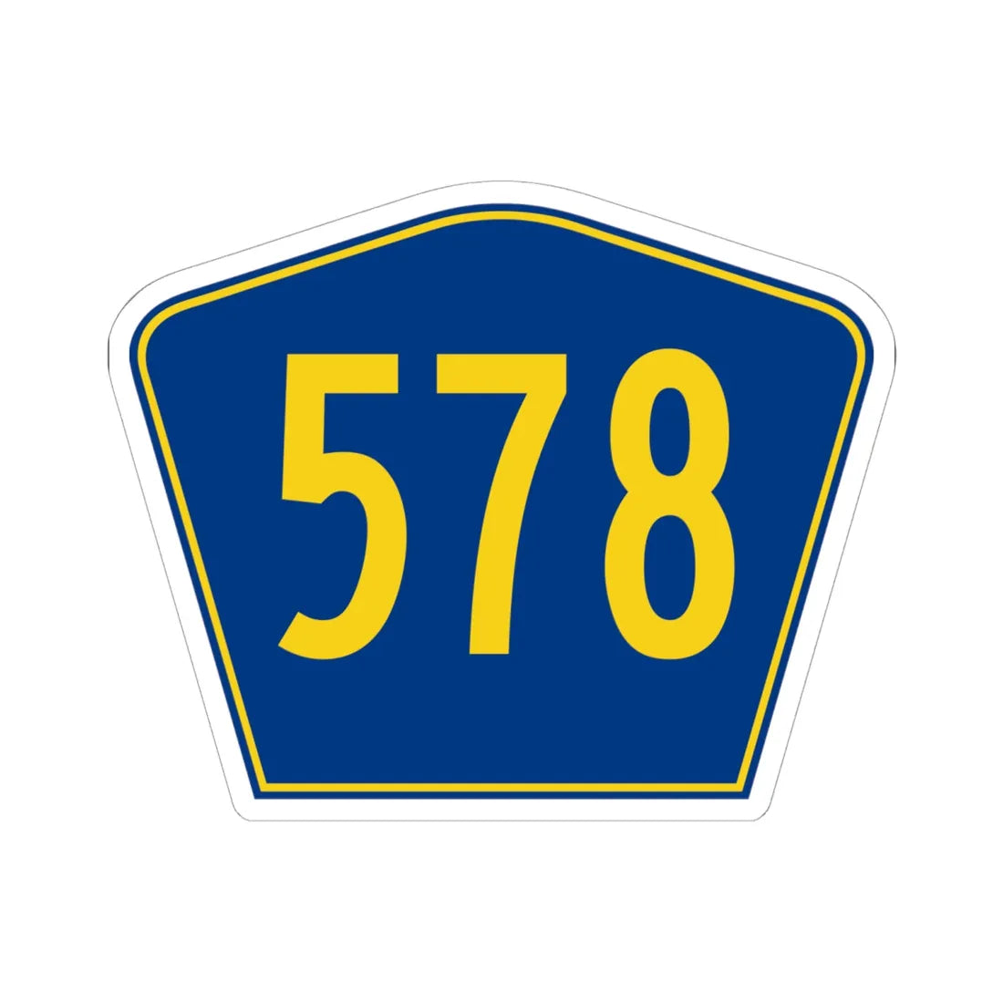 PR secondary 578 (Puerto Rico) (Road Sign) STICKER Vinyl Kiss-Cut Decal 6 Inch White - The Sticker Space