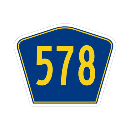 PR secondary 578 (Puerto Rico) (Road Sign) STICKER Vinyl Kiss-Cut Decal 6 Inch White - The Sticker Space