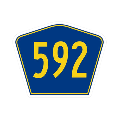 PR secondary 592 (Puerto Rico) (Road Sign) STICKER Vinyl Kiss-Cut Decal 2 Inch White - The Sticker Space