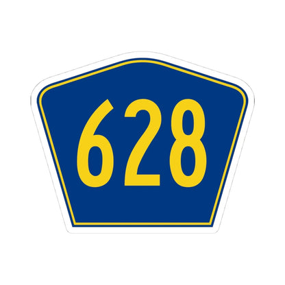 PR secondary 628 (Puerto Rico) (Road Sign) STICKER Vinyl Kiss-Cut Decal 4 Inch White - The Sticker Space