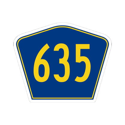 PR secondary 635 (Puerto Rico) (Road Sign) STICKER Vinyl Kiss-Cut Decal 4 Inch White - The Sticker Space