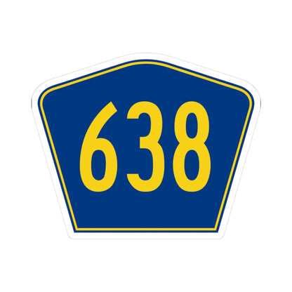 PR secondary 638 (Puerto Rico) (Road Sign) STICKER Vinyl Kiss-Cut Decal 3 Inch White - The Sticker Space