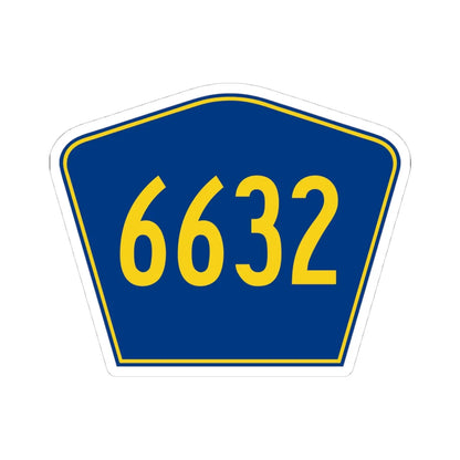 PR secondary 6632 (Puerto Rico) (Road Sign) STICKER Vinyl Kiss-Cut Decal 4 Inch White - The Sticker Space