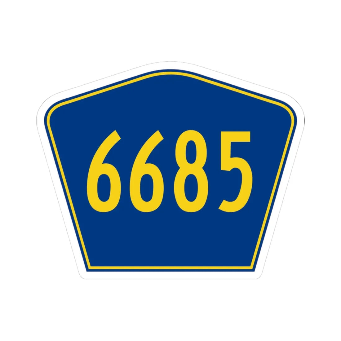 PR secondary 6685 (Puerto Rico) (Road Sign) STICKER Vinyl Kiss-Cut Decal 3 Inch White - The Sticker Space