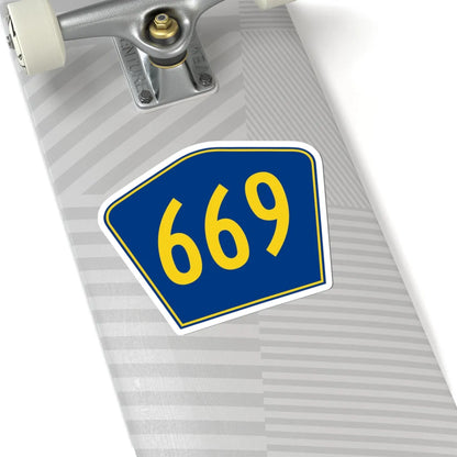 PR secondary 669 (Puerto Rico) (Road Sign) STICKER Vinyl Kiss-Cut Decal - The Sticker Space