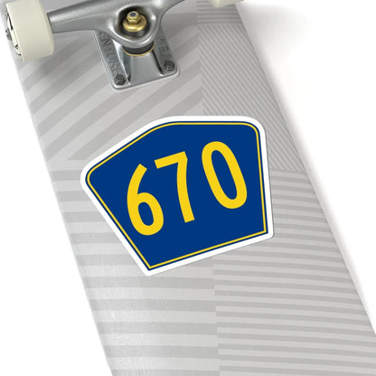 PR secondary 670 (Puerto Rico) (Road Sign) STICKER Vinyl Kiss-Cut Decal - The Sticker Space