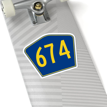 PR secondary 674 (Puerto Rico) (Road Sign) STICKER Vinyl Kiss-Cut Decal - The Sticker Space