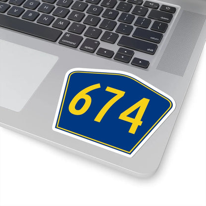 PR secondary 674 (Puerto Rico) (Road Sign) STICKER Vinyl Kiss-Cut Decal - The Sticker Space