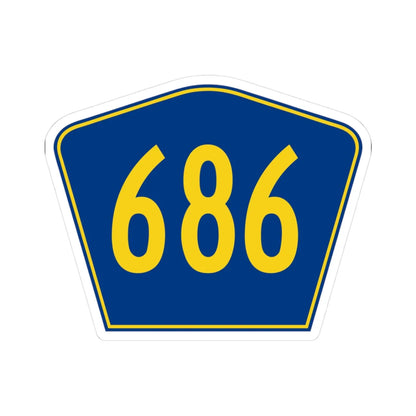 PR secondary 686 (Puerto Rico) (Road Sign) STICKER Vinyl Kiss-Cut Decal 3 Inch White - The Sticker Space