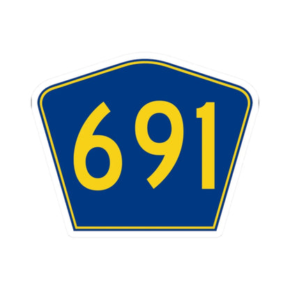 PR secondary 691 (Puerto Rico) (Road Sign) STICKER Vinyl Kiss-Cut Decal 2 Inch White - The Sticker Space