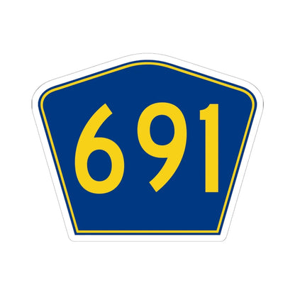 PR secondary 691 (Puerto Rico) (Road Sign) STICKER Vinyl Kiss-Cut Decal 6 Inch White - The Sticker Space