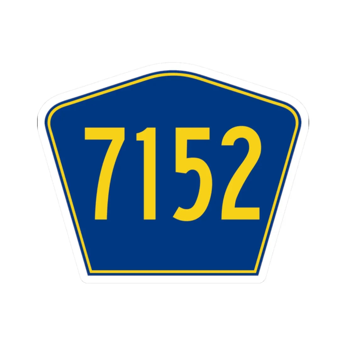 PR secondary 7152 (Puerto Rico) (Road Sign) STICKER Vinyl Kiss-Cut Decal 2 Inch White - The Sticker Space