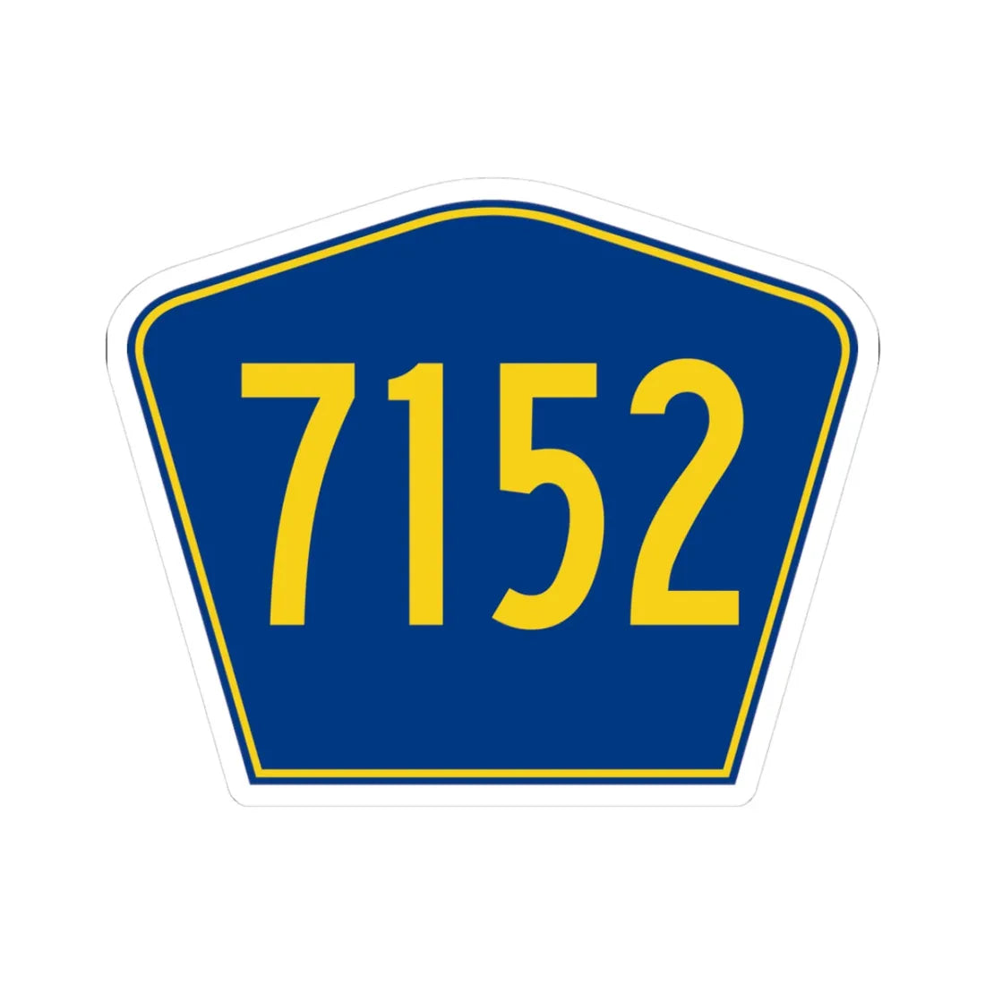 PR secondary 7152 (Puerto Rico) (Road Sign) STICKER Vinyl Kiss-Cut Decal 3 Inch White - The Sticker Space