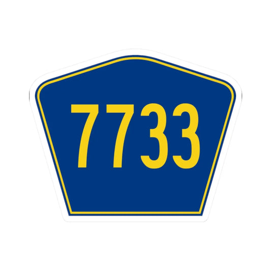 PR secondary 7733 (Puerto Rico) (Road Sign) STICKER Vinyl Kiss-Cut Decal 2 Inch White - The Sticker Space