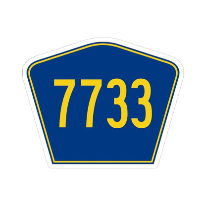 PR secondary 7733 (Puerto Rico) (Road Sign) STICKER Vinyl Kiss-Cut Decal 4 Inch White - The Sticker Space