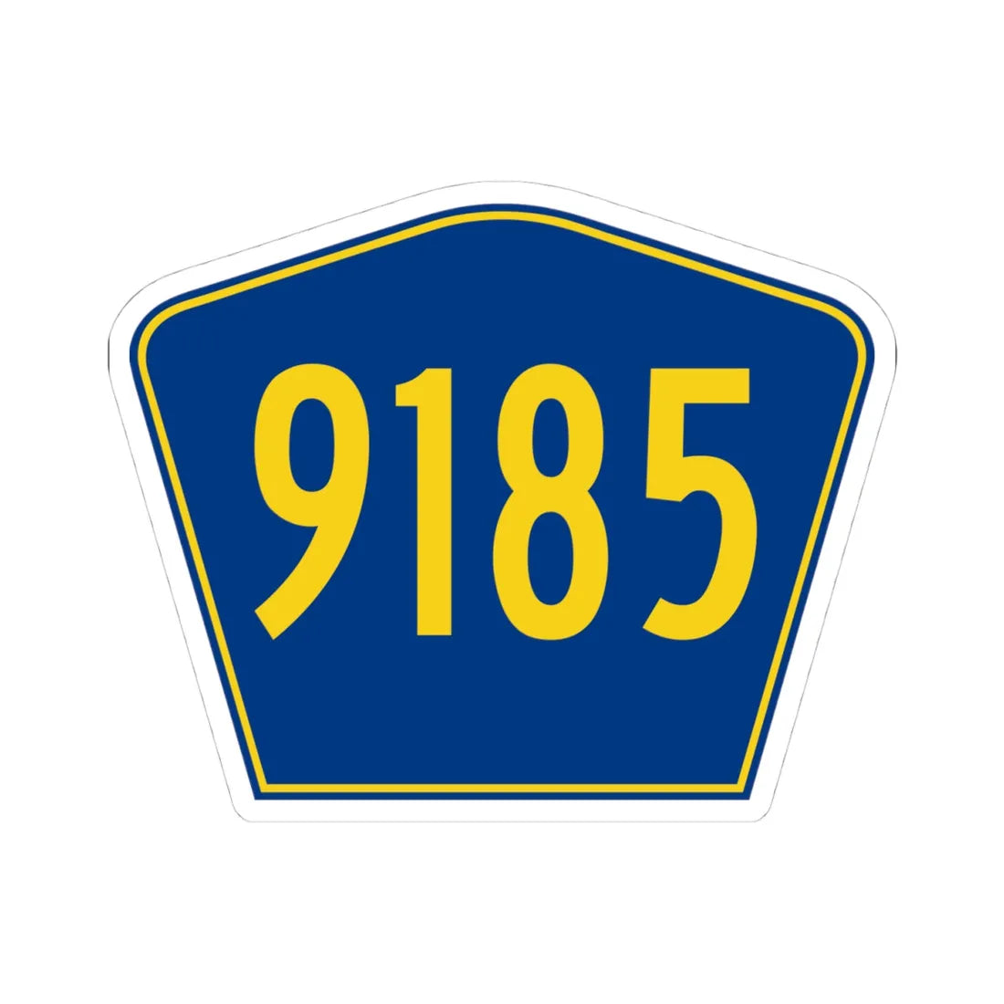 PR secondary 9185 (Puerto Rico) (Road Sign) STICKER Vinyl Kiss-Cut Decal 4 Inch White - The Sticker Space