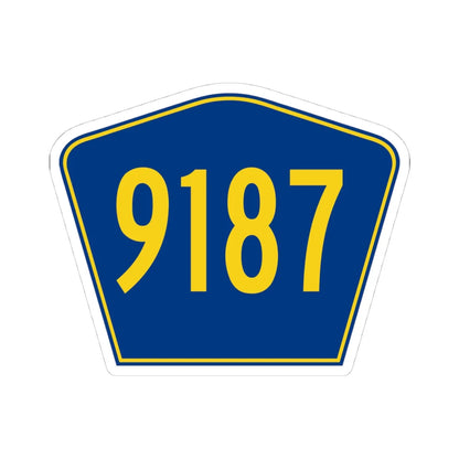 PR secondary 9187 (Puerto Rico) (Road Sign) STICKER Vinyl Kiss-Cut Decal 4 Inch White - The Sticker Space