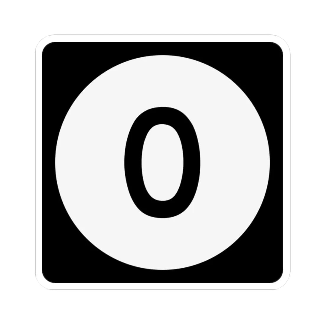 PR tertiary 0 (Puerto Rico) (Road Sign) STICKER Vinyl Kiss-Cut Decal 2 Inch White - The Sticker Space