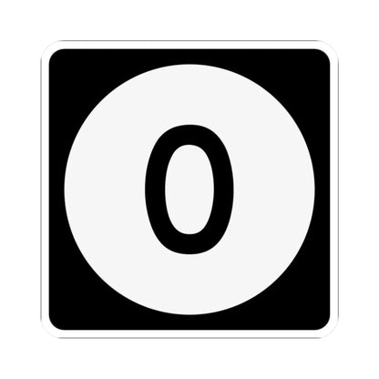 PR tertiary 0 (Puerto Rico) (Road Sign) STICKER Vinyl Kiss-Cut Decal 2 Inch White - The Sticker Space