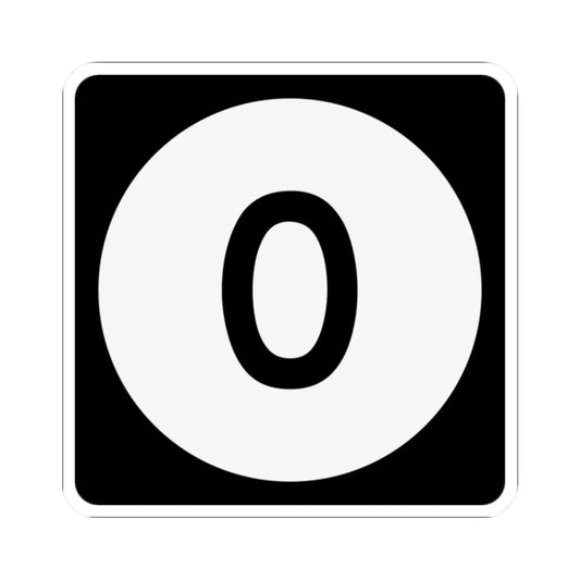 PR tertiary 0 (Puerto Rico) (Road Sign) STICKER Vinyl Kiss-Cut Decal 2 Inch White - The Sticker Space