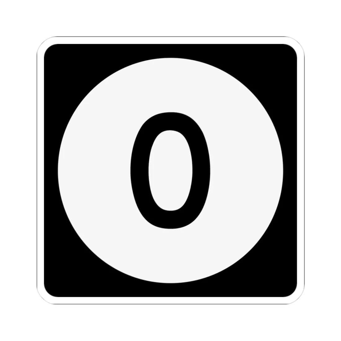 PR tertiary 0 (Puerto Rico) (Road Sign) STICKER Vinyl Kiss-Cut Decal 3 Inch White - The Sticker Space