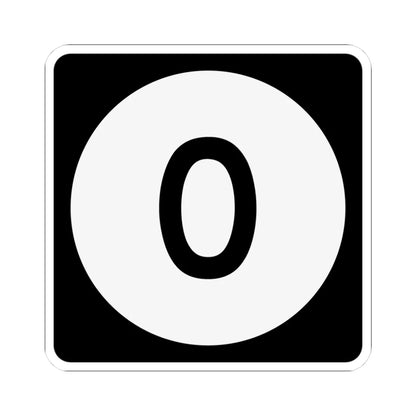 PR tertiary 0 (Puerto Rico) (Road Sign) STICKER Vinyl Kiss-Cut Decal 3 Inch White - The Sticker Space