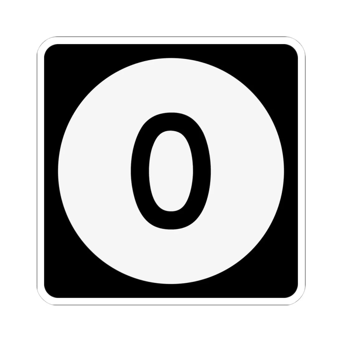 PR tertiary 0 (Puerto Rico) (Road Sign) STICKER Vinyl Kiss-Cut Decal 4 Inch White - The Sticker Space