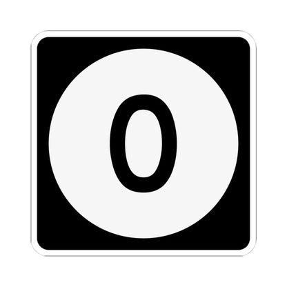 PR tertiary 0 (Puerto Rico) (Road Sign) STICKER Vinyl Kiss-Cut Decal 4 Inch White - The Sticker Space