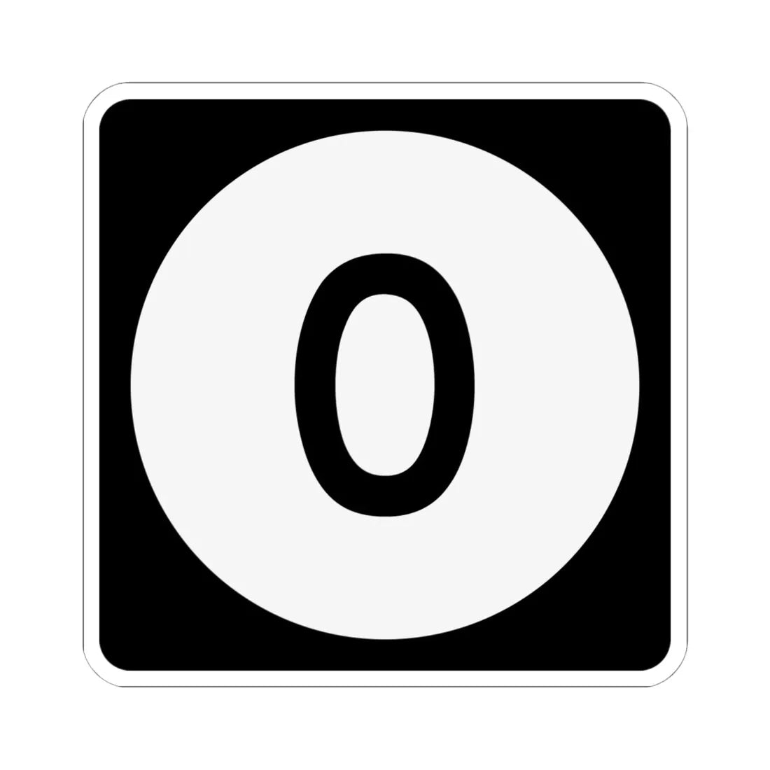 PR tertiary 0 (Puerto Rico) (Road Sign) STICKER Vinyl Kiss-Cut Decal 6 Inch White - The Sticker Space